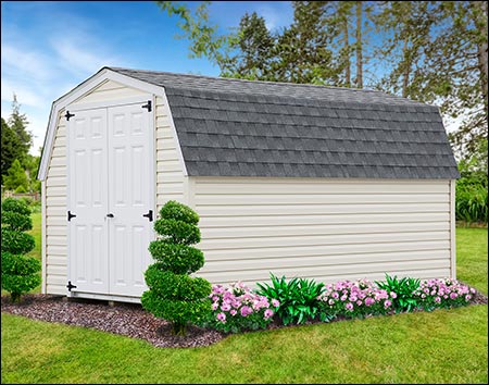 8' x 12' Vinyl Siding Mini Barn Shed