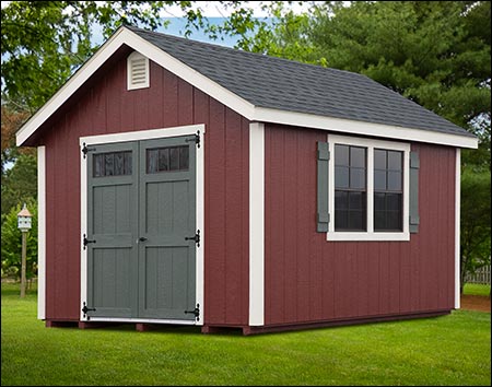 10' x 12' SmartSide Siding Deluxe Estate Shed shown with Deluxe Gable Vents