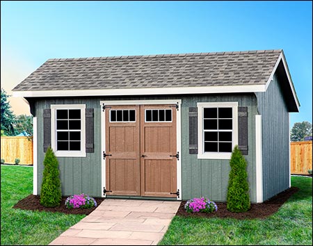 10' x 16' SmartSide Siding Deluxe Saltbox Style Shed with Deluxe Gable Vents