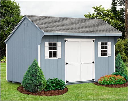 10' x 14' SmartSide Siding Saltbox Style Shed with Standard Gable Vents