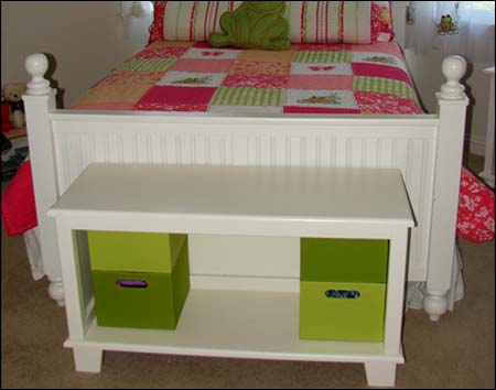 Walnut Open Storage Bench