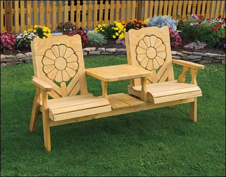 Treated Pine Sunflower Settee