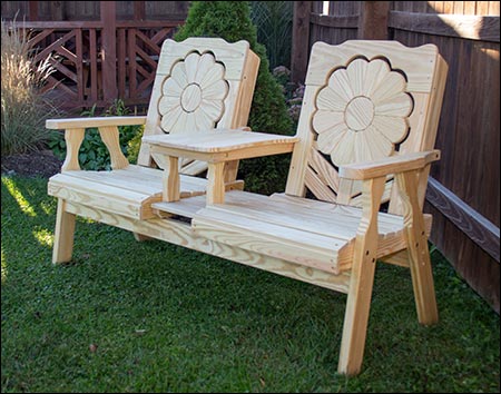 Treated Pine Sunflower Settee