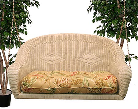 Wicker Sands Porch Swing w/ Cushion