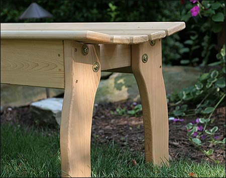 Red Cedar Contoured Picnic Table w/(4) Benches