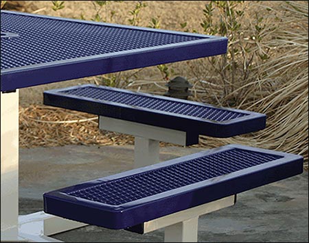 46" Square Pedestal Portable Regal Metal Picnic Table