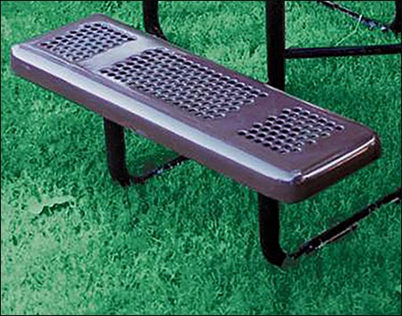 46" Square Perforated Metal Picnic Table