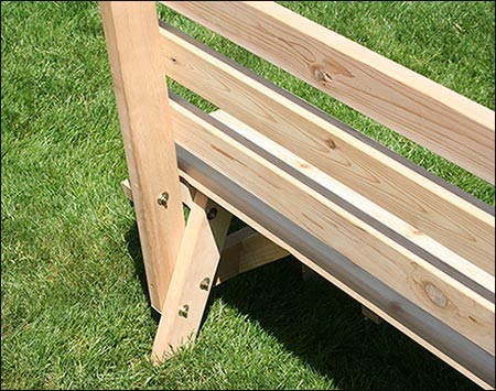 Red Cedar Picnic Table w/Backed Benches