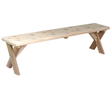 Red Cedar Cross Legged Bench