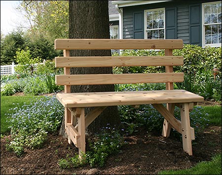 Red Cedar Backed Bench