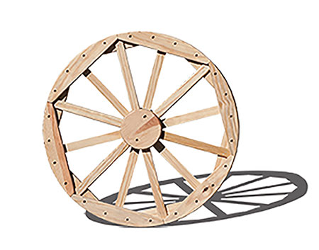 Treated Pine Decorative Wagon Wheel