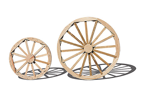 Treated Pine Decorative Wagon Wheel