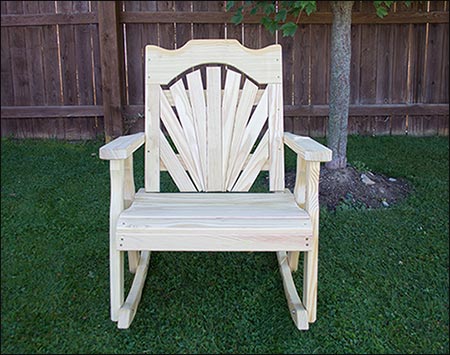 Treated Pine Fanback Rocking Chair