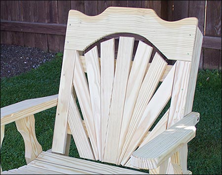 Treated Pine Fanback Rocking Chair