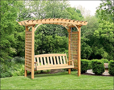 Treated Pine Greenfield Arbor and English Garden Swing Set