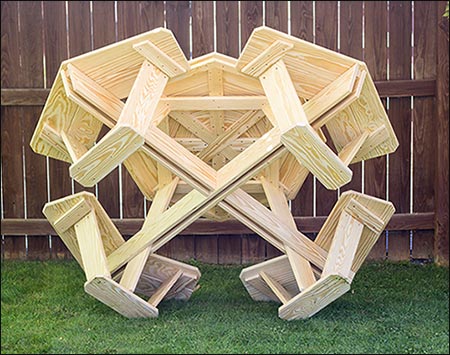 Treated Pine Kids Octagon Picnic Table