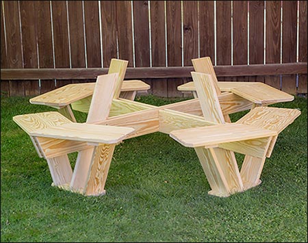 Treated Pine Kids Octagon Picnic Table