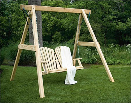 Treated Pine Notched A-Frame Swing Stand