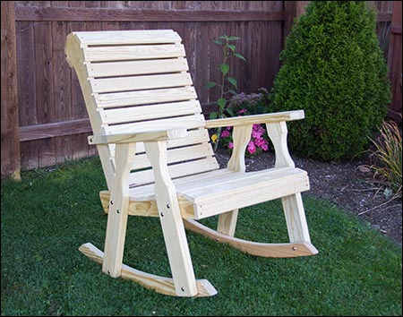 Treated Pine Rollback Rocking Chair