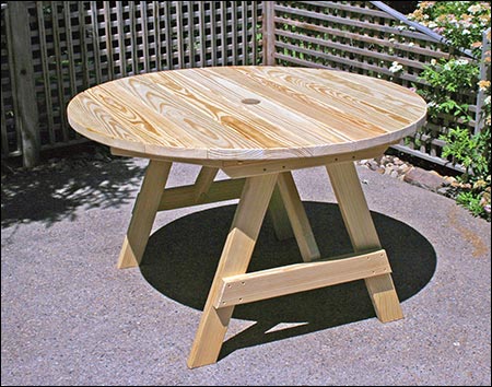 Treated Pine Round Picnic Table