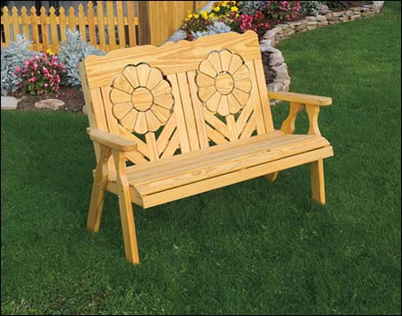 Treated Pine Sunflower Bench