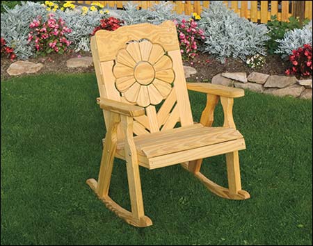 Treated Pine Sunflower Rocker