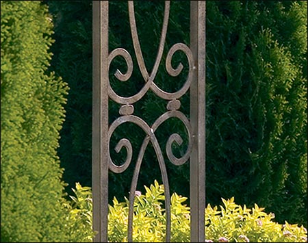 Wrought Iron Swirl Trellis