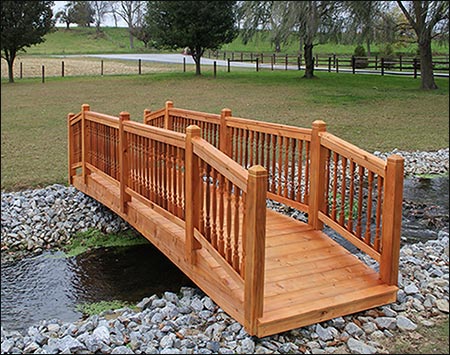 Turned Spindle Rail Pedestrian Trail Bridge