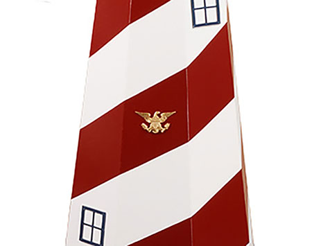 Wooden Patriotic Lighthouse