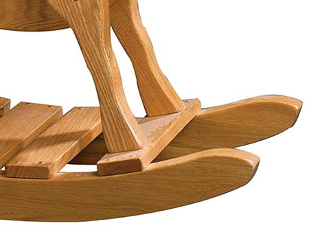 Wooden Rocking Horse with Padded Seat