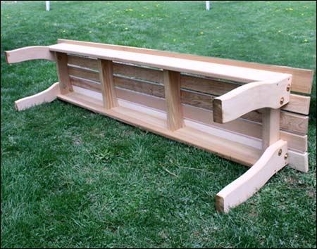 Red Cedar Contoured Bench