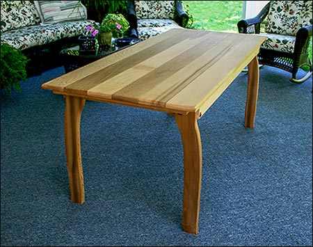 Red Cedar Contoured Picnic Table w/(4) Benches