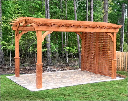 Red Cedar Free Standing Arched Pergolas