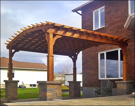 Treated Pine Free Standing Arched Pergolas