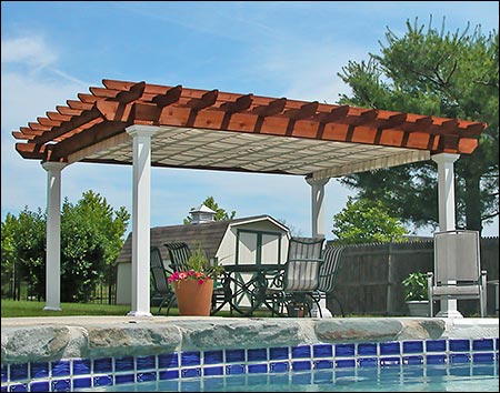 Rough Cut Cedar Free Standing Oasis Pergola