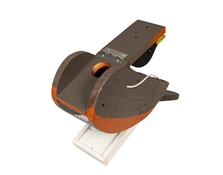 Treated Pine Robin Birdfeeder