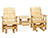 Treated Pine High-Back Heart Glider Settee