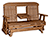 5' Poly Lumber Natural Finish Classic Glider