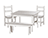 Kid's Square Table Set w/ 2 Chairs & 1 Bench