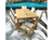 63" Teak Comfort Table w/ 6 Sailmate Chairs