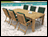 96" Teak Comfort Table and Estate Chair Set