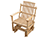 Bent Oak Glider Chair