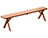 Red Cedar Cross Legged Bench