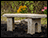 48" Concrete Curved Garden Bench