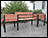 Eastern Red Cedar Garden Bench w/ Garden Beds