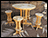 Treated Pine Star Design Pub Table w/4 Pub Stools