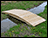 White Cedar Unstained Arched Plank Bridge