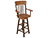 Hickory Panel Back Swivel Barchair