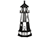 Poly Lumber/Wooden Hybrid Cape Henry Lighthouse Replica with Base