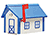 Poly-Lumber Standard Mailbox - Blue and White
